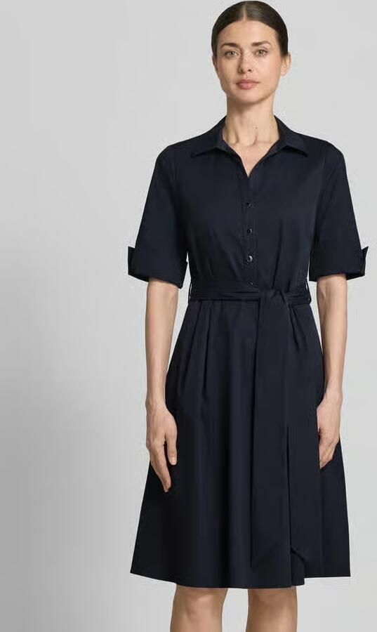 ROBE LÉGÈRE Knielange overhemdjurk met strikceintuur - Foto 3
