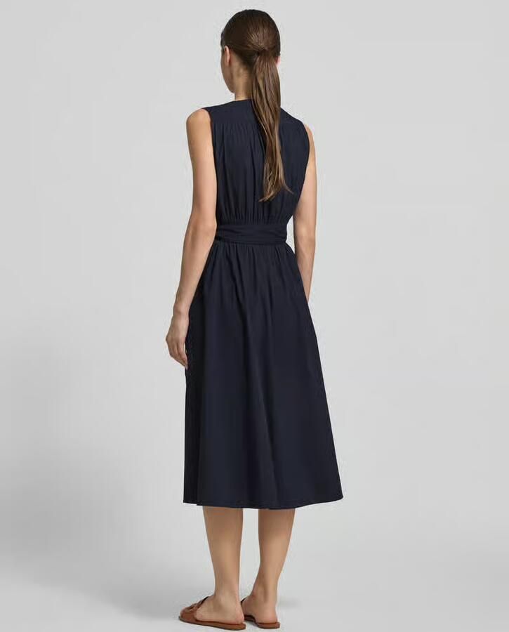 ROBE LÉGÈRE Midi-jurk met V-hals en bindceintuur