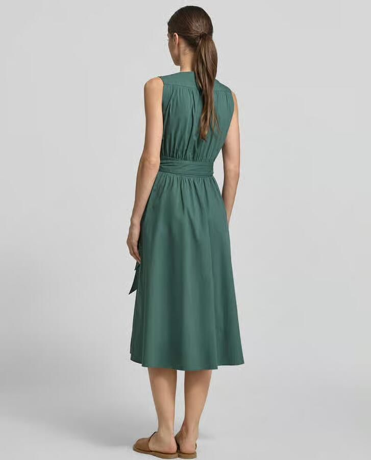 ROBE LÉGÈRE Midi-jurk met V-hals en bindceintuur