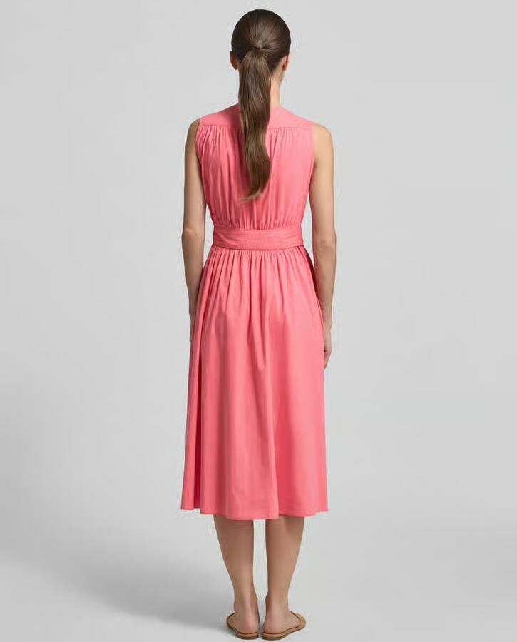 ROBE LÉGÈRE Midi-jurk met V-hals en bindceintuur