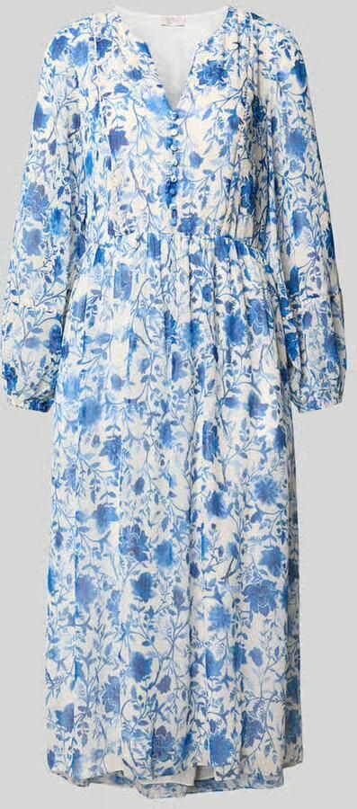 ROBE LÉGÈRE midi-jurk van zuivere viscose met florale all-over print - Foto 2