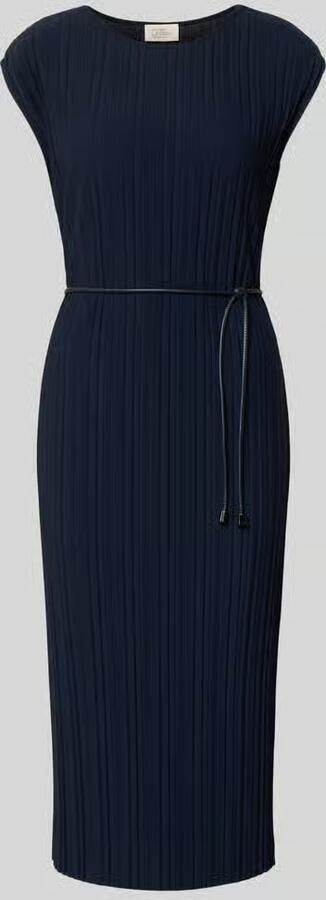 ROBE LÉGÈRE Midijurk met ronde hals en bindriem - Foto 2