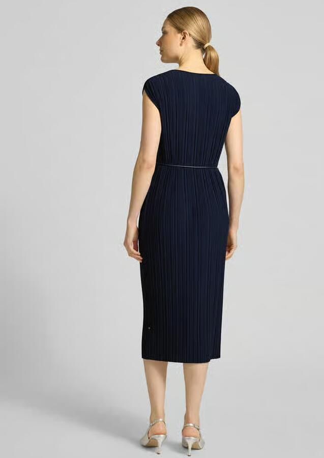ROBE LÉGÈRE Midijurk met ronde hals en bindriem - Foto 2