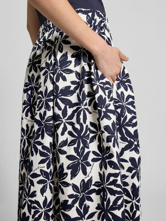 ROBE LÉGÈRE Plooirok in all-over look met elastische band