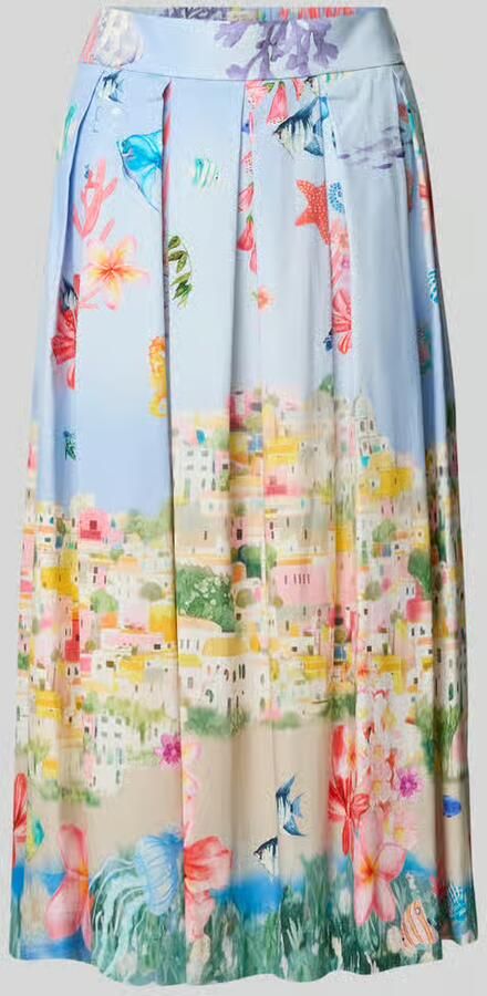 ROBE LÉGÈRE regular fit midirok met motiefprint