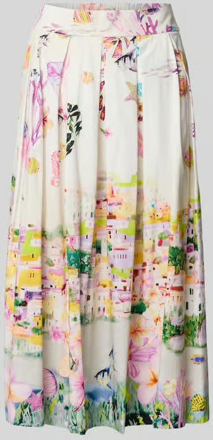ROBE LÉGÈRE Uitlopende midi-rok van katoenmix