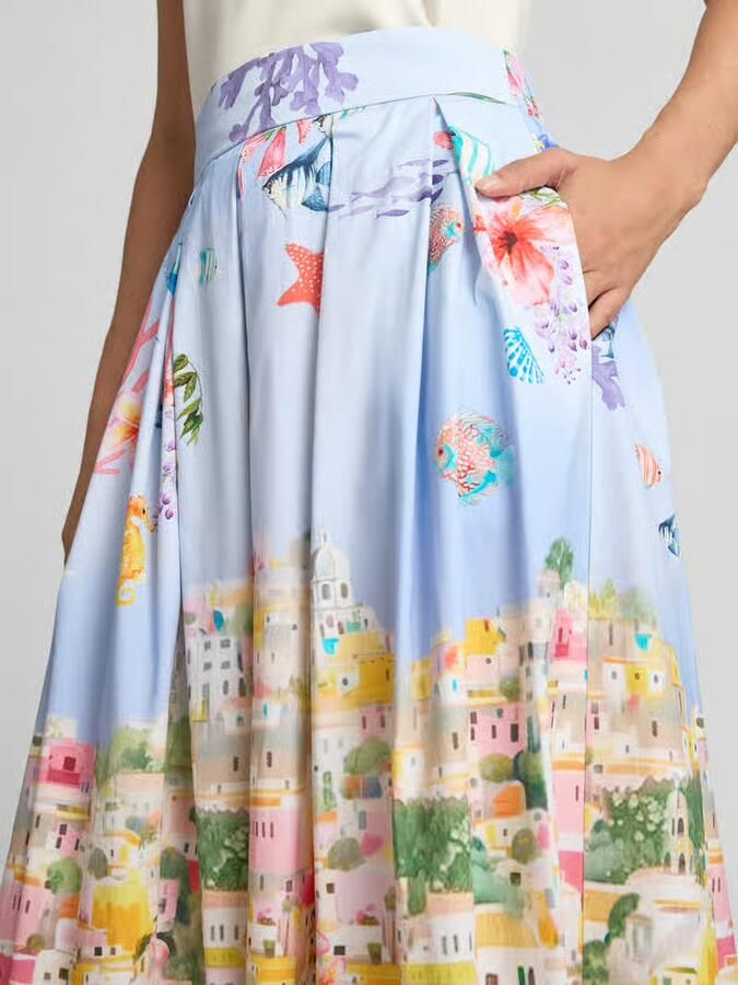 ROBE LÉGÈRE regular fit midirok met motiefprint - Foto 2