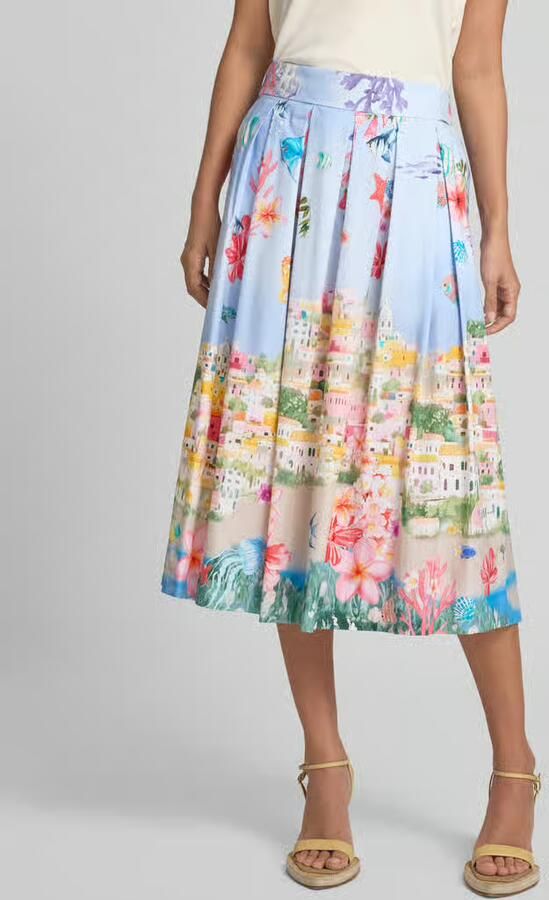 ROBE LÉGÈRE regular fit midirok met motiefprint - Foto 3