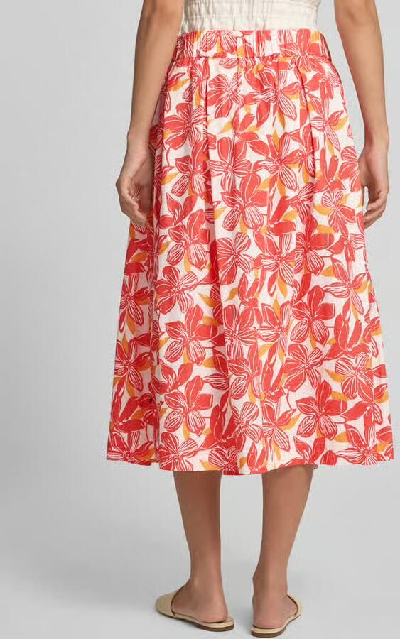 ROBE LÉGÈRE Uitlopende midi-rok van katoenmix - Foto 2