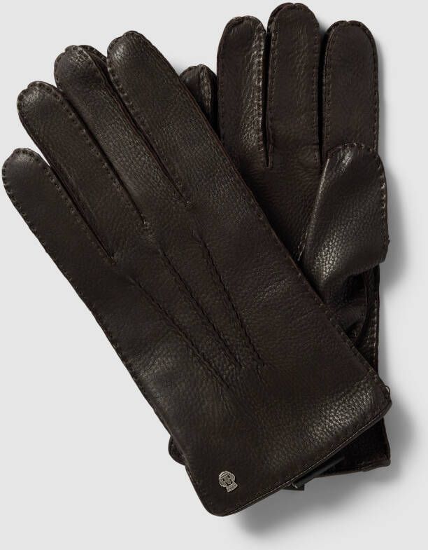 Roeckl Leren handschoenen met labeldetail model 'Garmisch'