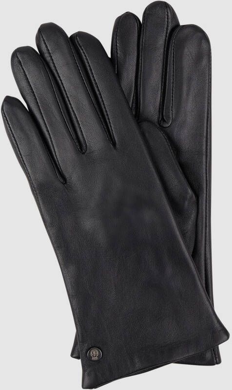 Roeckl Leren handschoenen met labelapplicatie model 'CLASSIC'