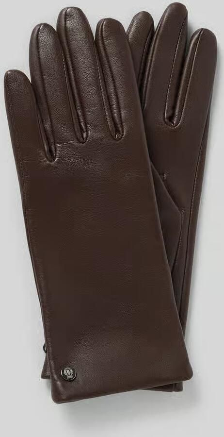 Roeckl Leren handschoenen met labelapplicatie model 'CLASSIC'