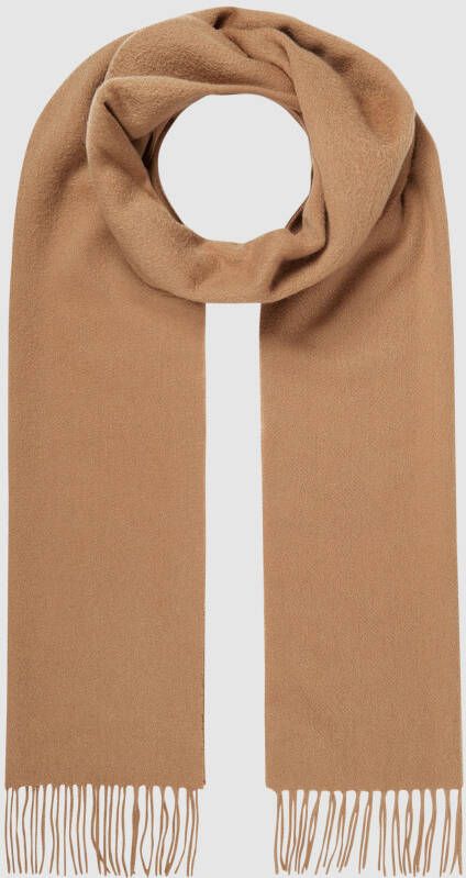 Roeckl Sjaal van kasjmier met franjes model 'Classic Solid'