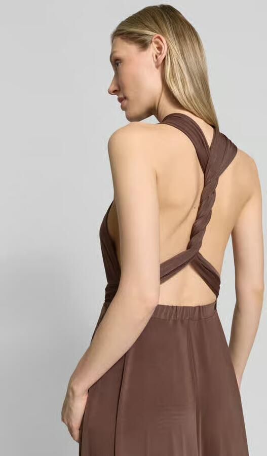 Rose Avenue Knie-lange cocktailjurk met diepe V-hals