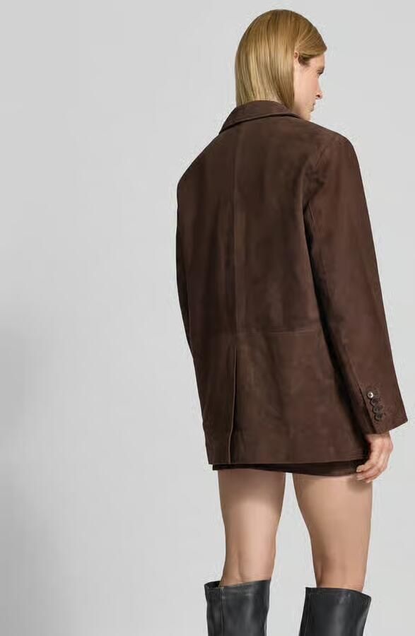 ROTATE Blazer van echt geitenvelours - Foto 3