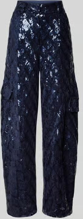 Rotate Birger Christensen Soft Fit Taps Toelopende Broek Blue Dames - Foto 4