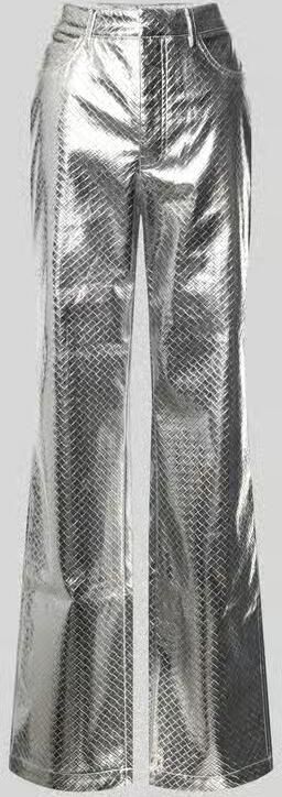 Rotate Birger Christensen Gevlochten Straight Broek Gray Dames - Foto 3