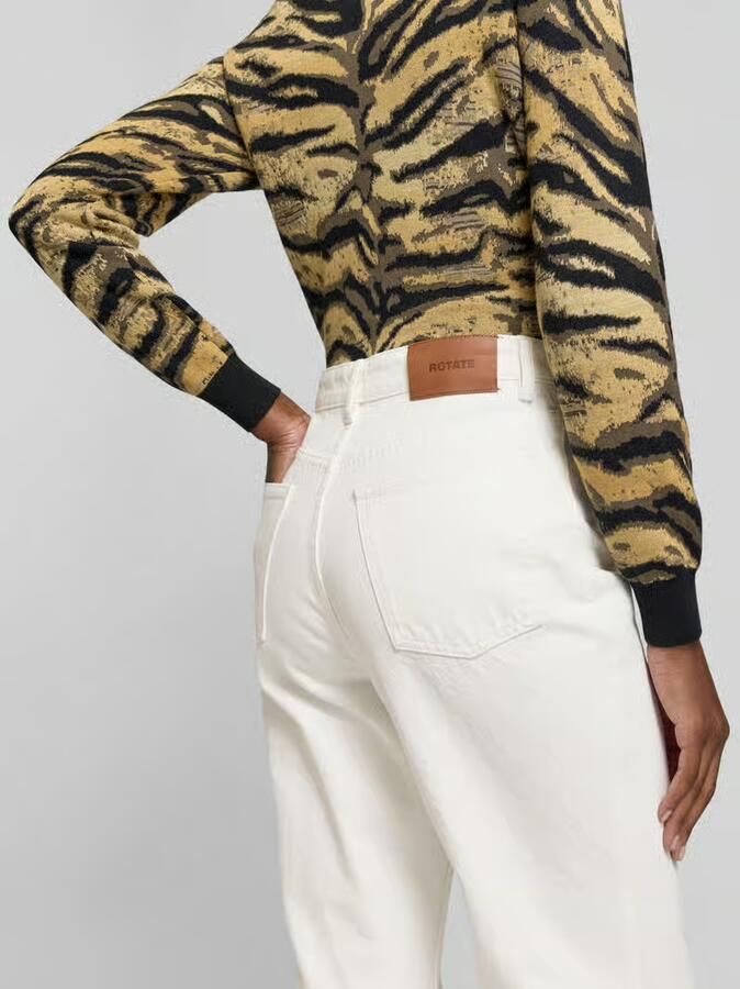 ROTATE Flared fit jeans met klepzakken