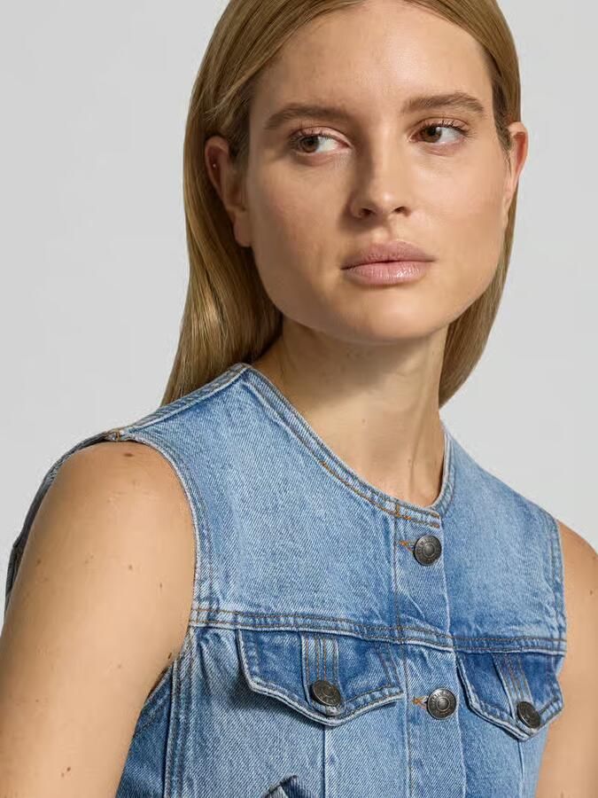 ROTATE flared fit top in denimlook