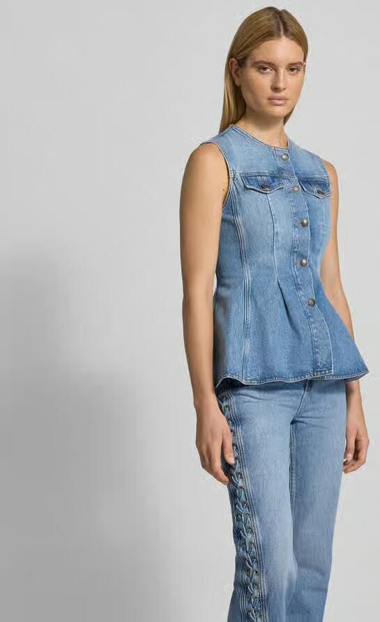 ROTATE flared fit top in denimlook - Foto 3
