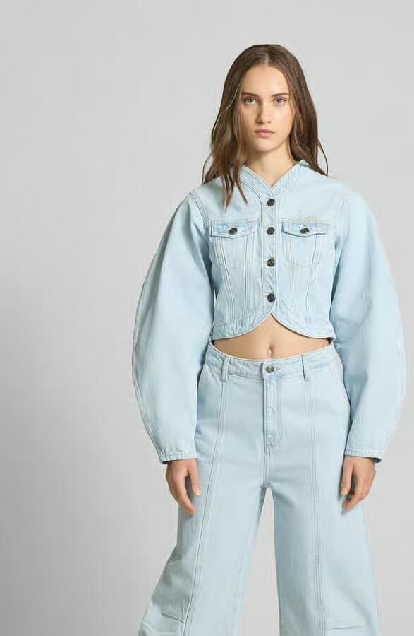 ROTATE Kort jeansjack met knoopsluiting - Foto 2