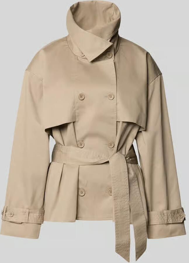 ROTATE Korte trenchcoat met wol