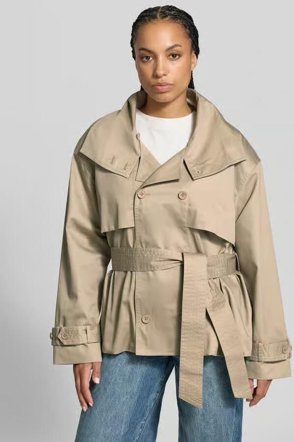 ROTATE Korte trenchcoat met wol - Foto 2