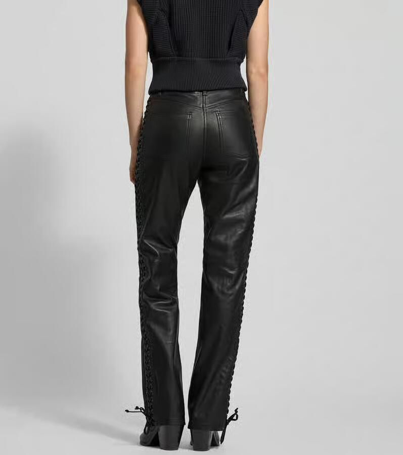 ROTATE Leren broek met 5-pocketmodel - Foto 2
