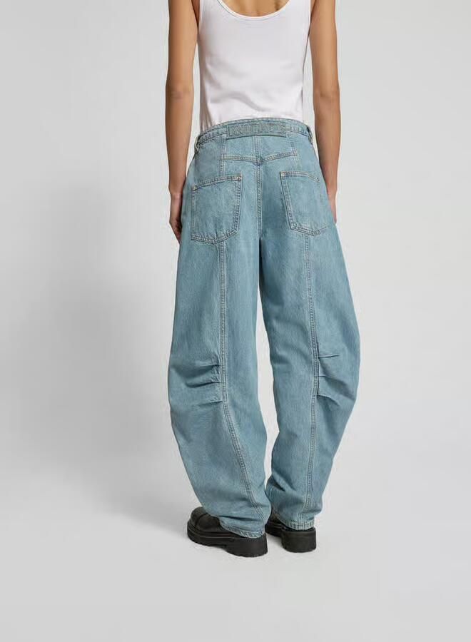 Rotate Birger Christensen Jeans met Stiksels op de Pijpen Blue Dames - Foto 3