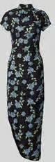 Rotate Birger Christensen Zwarte Mesh Asymmetrische Maxi Jurk Black Dames - Foto 4