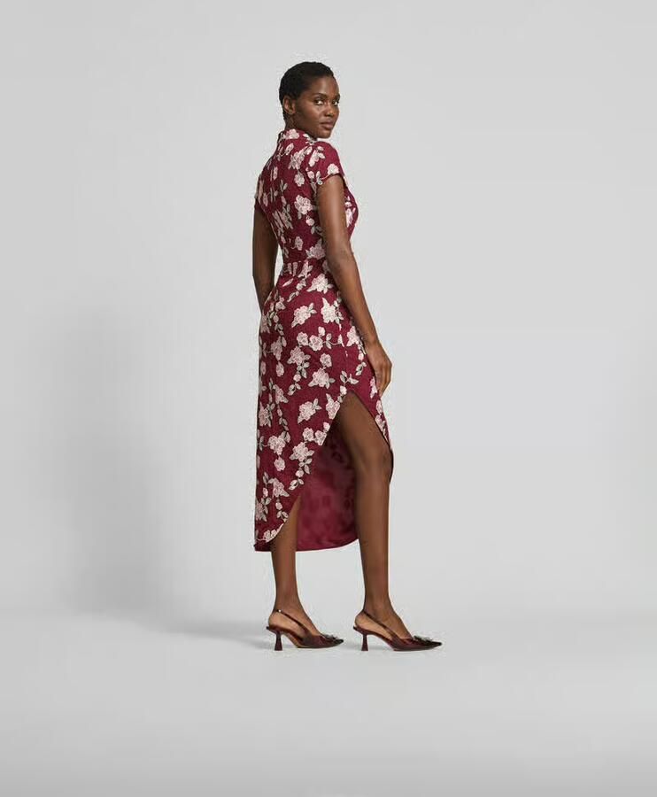ROTATE Maxi-jurk met all-over bloemenstitching - Foto 2
