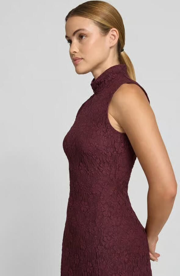 ROTATE maxi-jurk met all-over kant