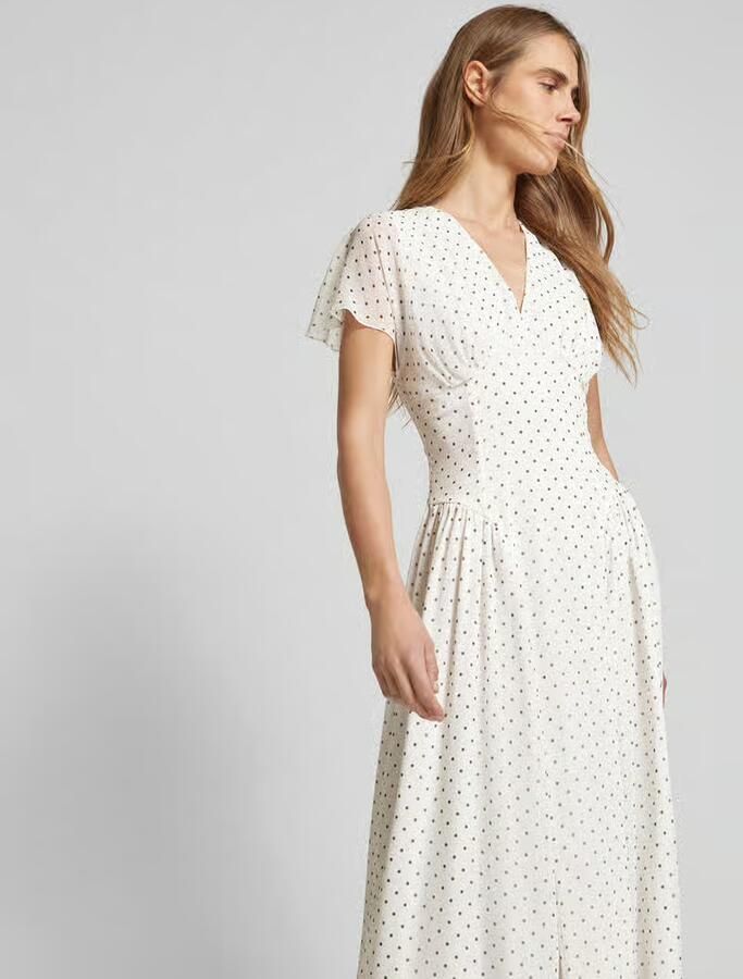 ROTATE Maxi-jurk met diepe V-hals