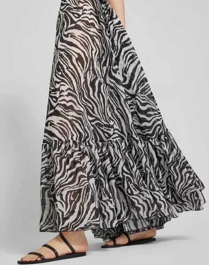ROTATE Maxi-jurk met dierenprint