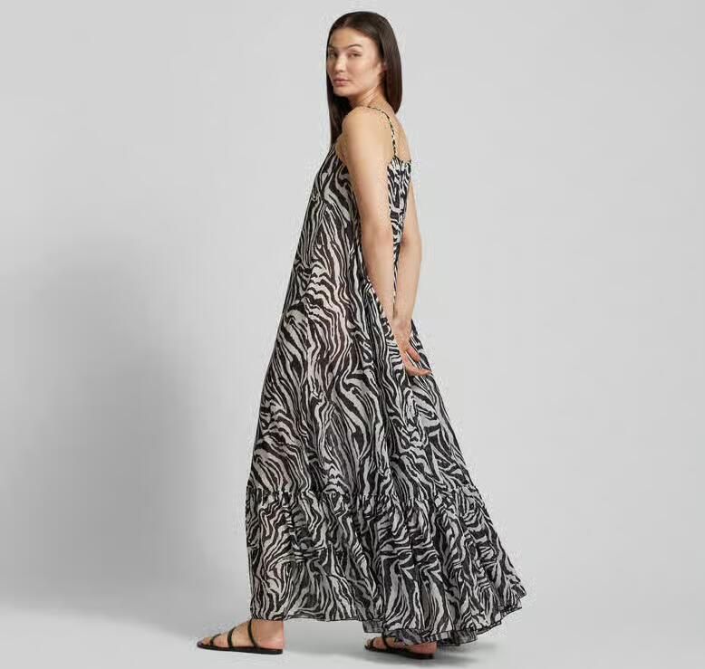 ROTATE Maxi-jurk met dierenprint - Foto 2