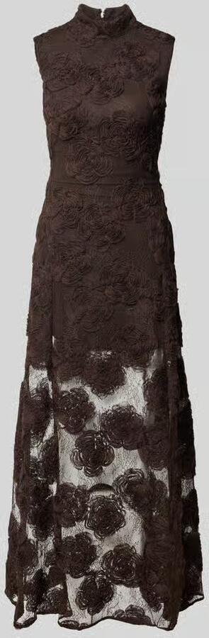 ROTATE Maxi-jurk met florale all-over garnering