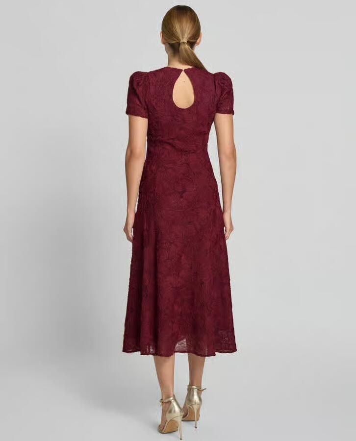 ROTATE Maxi-jurk met florale all-over garnering