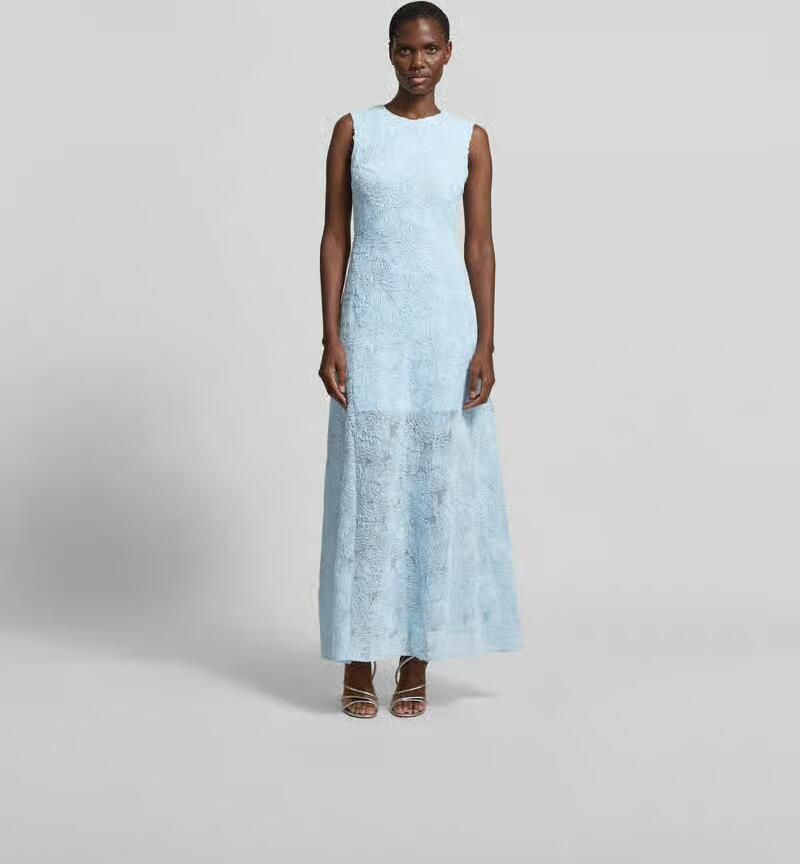 ROTATE Maxi-jurk met florale allover-details - Foto 2