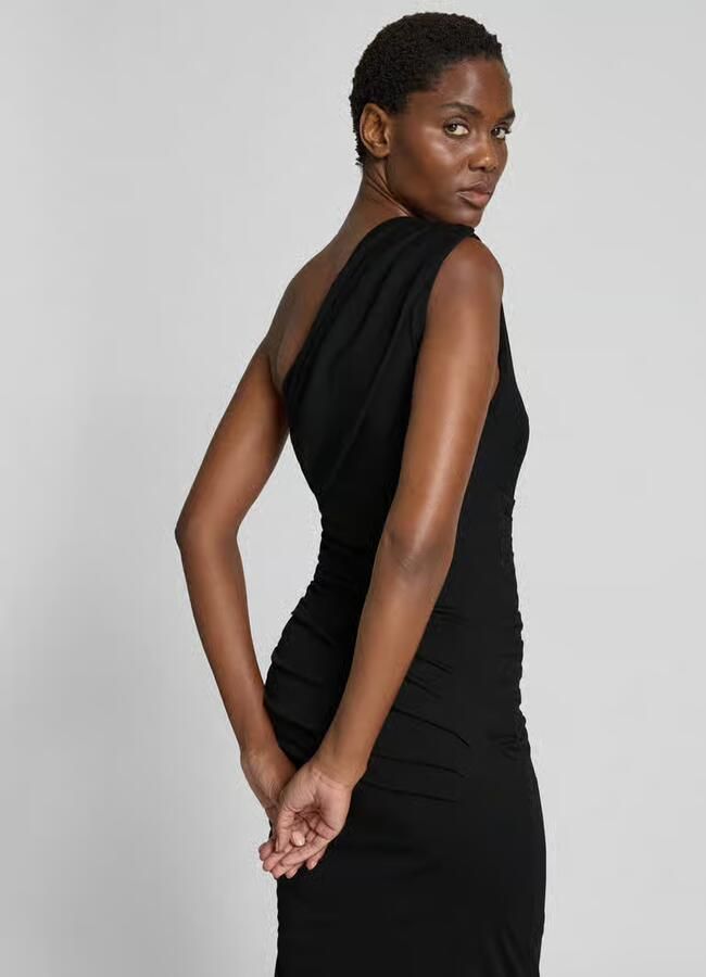 ROTATE Midi-jurk met one shoulder-band