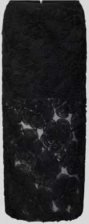 Rotate Birger Christensen Bloemen Mesh Pencil Rok Black Dames - Foto 3