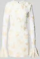ROTATE Mini-jurk met all-over bloemenstitching