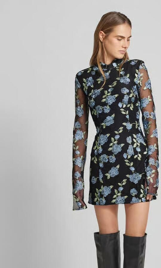 Rotate Birger Christensen Zwarte Jurk met Uitlopende Manchetten Black Dames - Foto 15