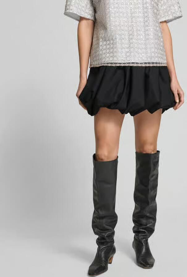 Rotate Birger Christensen Ballon Rok Zwart Elastische Taille Black Dames - Foto 7