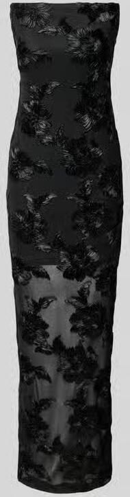 Rotate Birger Christensen Zwarte Bloemen Mesh Tube Jurk Black Dames - Foto 6