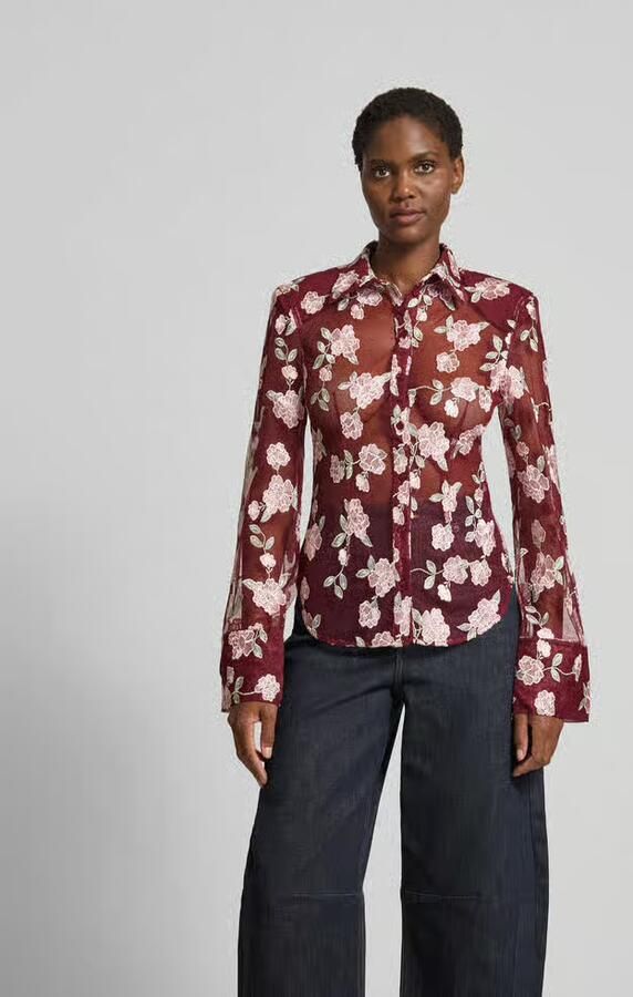 ROTATE Overhemdblouse met knoopsluiting - Foto 3