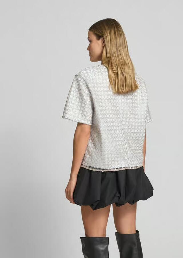 ROTATE oversized blouseshirt met halflange mouwen - Foto 3