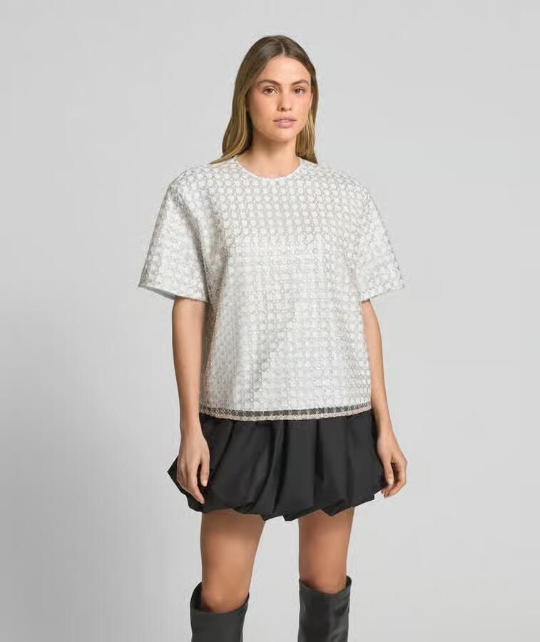 ROTATE oversized blouseshirt met halflange mouwen - Foto 2