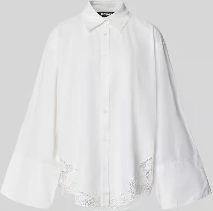 ROTATE oversized overhemdblouse met kant
