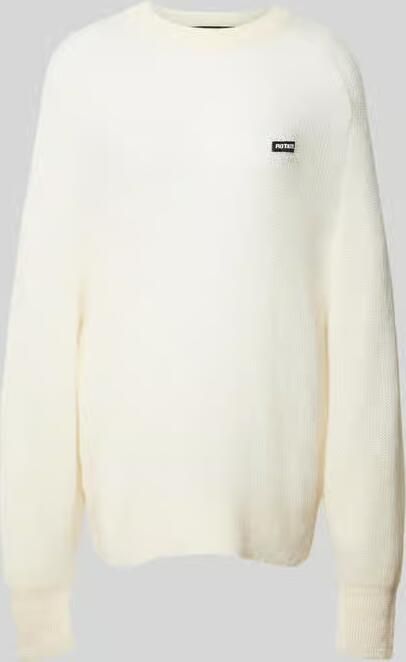 Rotate Birger Christensen Trui met logo patch Beige Dames - Foto 7