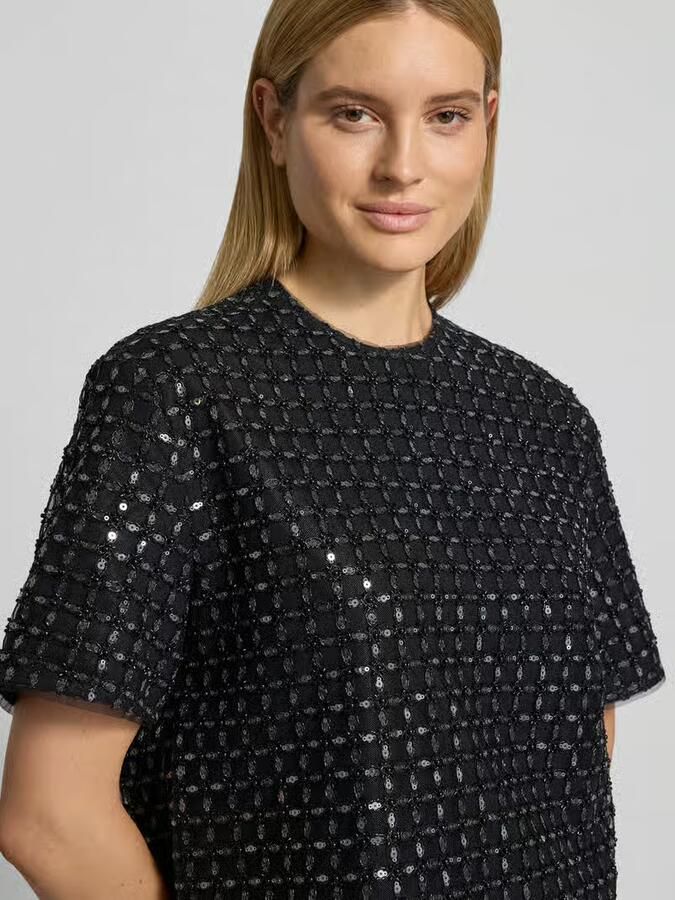 ROTATE Oversized T-shirt met sierstenen